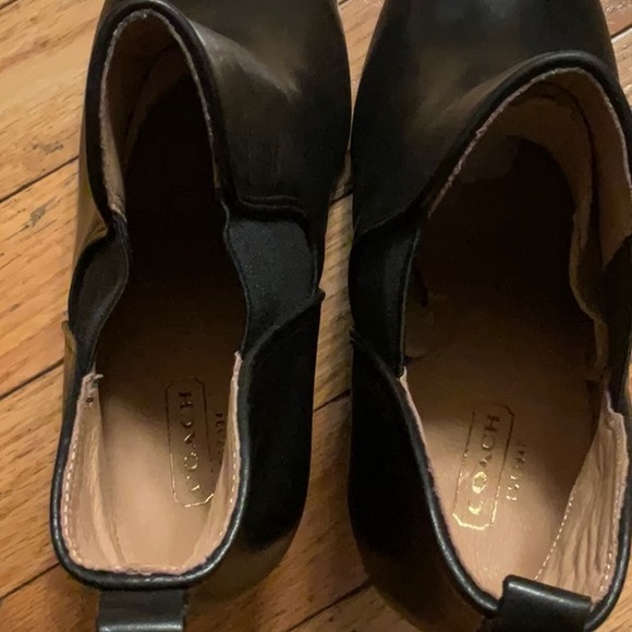 COACH “Farrah”  Black Leather Wedge Bootie - Picture 5 of 6